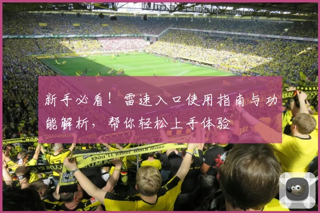 新手必看!雷速入口使用指南与功能解析,帮你轻松上手体验